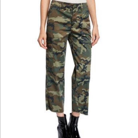 🔥SANCTUARY🔥Love Camo Capri Pants Frayed Hem Size 27 Green Camouflage NWT - Picture 2 of 6